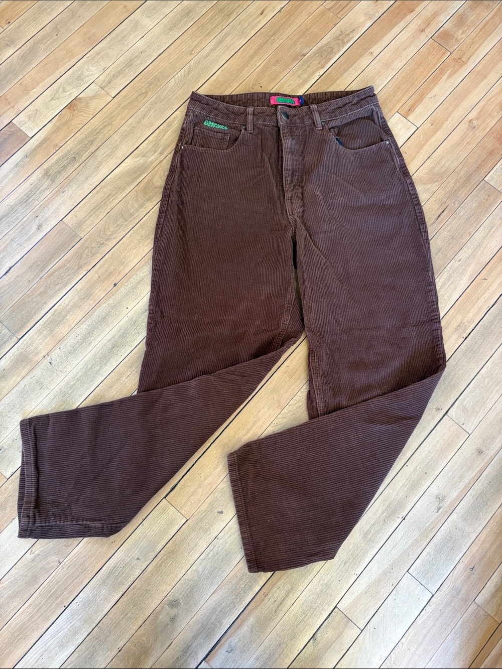 Empyre Women's Brown *Tori* Corduroy Straight-Leg Pants - Picture 1 of 3